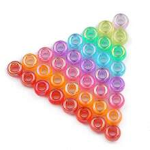 399 peças de contas de acrílico de macaron iridescentes, contas espaçadoras, acessórios para artesanato de pulseiras de contas faça você mesmo para fazer joias
