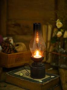 Świecznik do modelowania lamp naftowych, Halloween, dekoracyjny świecznik, ozdoba, stary, retro, nostalgiczny, świecznik z lampą naftową, kreatywne rekwizyty do kolacji przy świecach, bar, kawiarnia, restauracja, ozdoby ludowe, sklep, scena barowa, ozdoby dekoracyjne, wystrój pokoju, wystrój sypialni, dekoracje na Halloween, drobiazgi, wystrój domu, salon