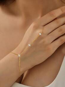 Gold Bracelets For Women ,14K Gold Plated Dainty Stackable Paperclip Cuban Link Chain Bracelets,Cuff Bracelets Jewelry Set Adjustable 7"+2"