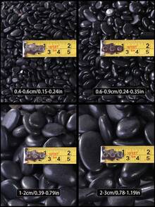Black Pebbles Suitable For Home And Garden Decoration -0.3-3 Cm, Multi-Color Stones (White, Black, Multi-Color, Yellow) Suitable For Indoor Plants, Outdoor Landscapes, And Holiday Decorations - Perfect For Vases, Glass Containers, Fish Tanks, Aquariums, Succulents, Flower Pot Plant Decorations, As Well As Outdoor Terraces