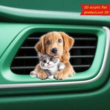 1 件设计可爱猪猪戴着香蕉帽与新鲜香薰扩散器，易于安装和拆卸，非常适合狗爱好者，汽车内饰配件 | 乐观狗设计 | 涤纶香薰扩散器，汽车香薰扩散器