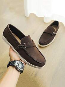 Men's Loafers, Summer New Non-Slip Wear-Resistant Flat Comfortable Slip-On Shoes, Outdoor Casual Driving Shoes Large Size Breathable Moccasins, Fashion Luxury Deodorizing Canvas Sneakers, Colorblock Casual Boat Shoes, All Season Straw-Sole Slouchy Shoes
