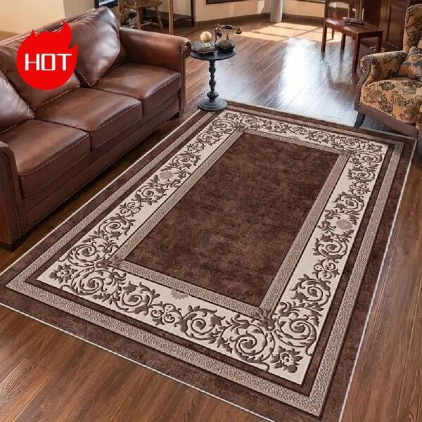 A Large Area Rug/Camping Blanket Suitable For Courtyard/Indoor Use, Featuring Personalized Dark Bohemian Patterns, Made With High-Density Material And Non-Slip Bottom Particles, Fade-Resistant, Abrasion-Resistant, Highly Absorbent, Suitable For Hardwood Floors And Outdoor Use, Easy To Carry