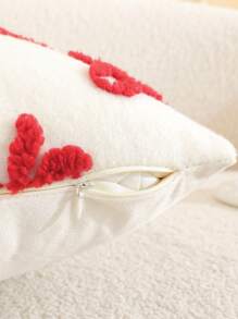 1pc Jacquard Bow Decorative Pillow Case, Cute, Back To School Gift, Girl Dorm Bedding, Dorm Decor, Pillow Cover Only, Suitable For Sofa, Cushion, Throw Pillow, Lumbar Pillow