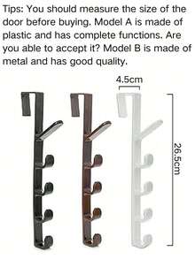 Cârlige suspendate deasupra ușii pentru genți, haine, pălării și alte articole, ideale pentru organizarea camerei de cămin