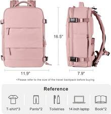 Personal Item Travel Backpack For Women Airline Approved Carry On Backpack Flight Approved Waterproof Sports Luggage Backpack Casual Daypack Small Hiking Backpack Pink Backpack - Pink - View 2