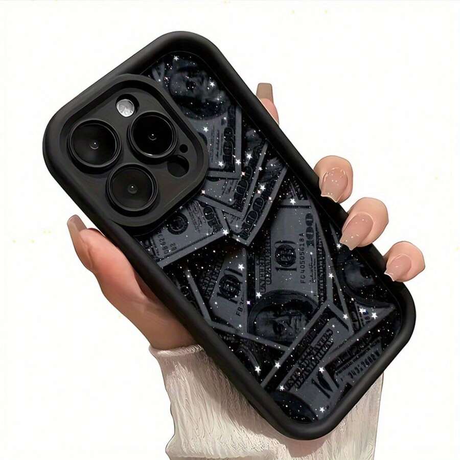 Funda de Teléfono Personalizada con Patrón Compatible con iPhone 17 Air/16/15/14/13/12 Pro Max 16 Plus, Compatible con Samsung Galaxy A12/13/25/33/35/55/S22/S23/S24/S25 Ultra, Adecuada para Hombres y Mujeres, Simple y Personalizada, Protección a Prueba de Golpes - Negro - Ver 1