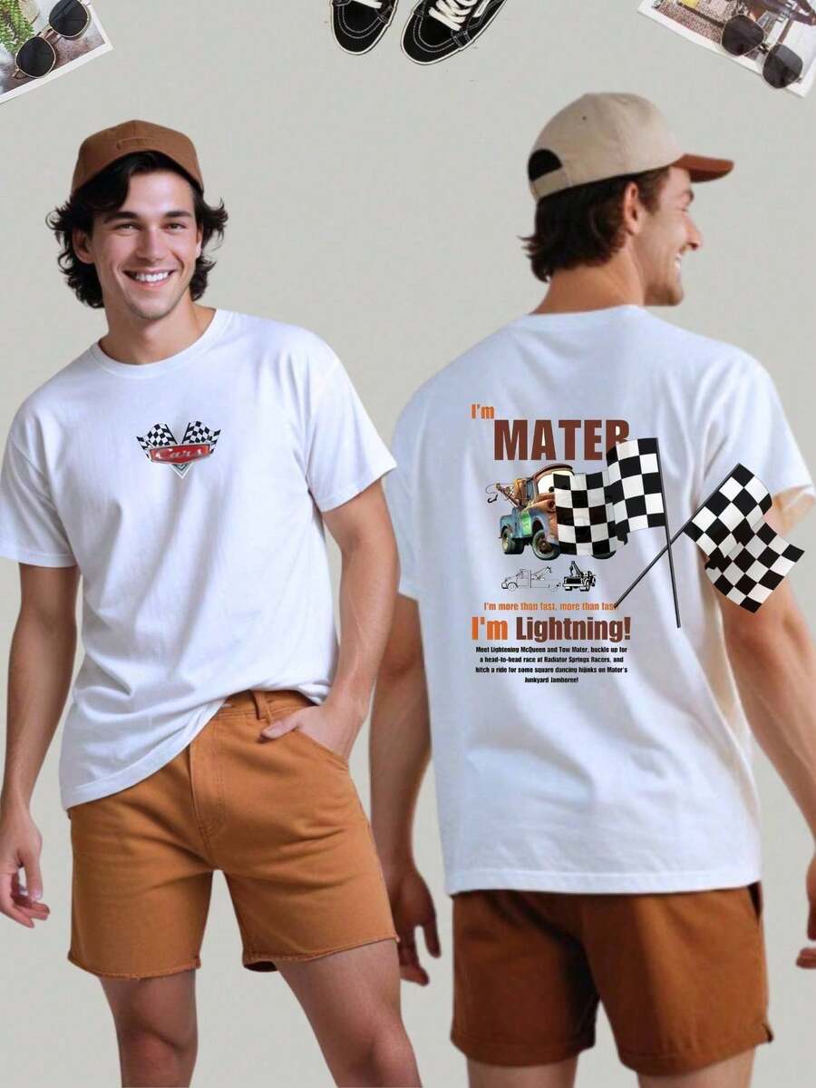 Playeras para parejas, Dos piezas , carreras, Amigos, carros, enamorados, Maqen - Marrón - Ver 1
