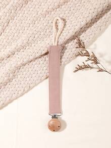 1pc Pacifier Chain, Baby Fashion Pacifier Clip Chain With 3-Hole Wooden Pacifier Clip, Suitable For Boy And Girl Babies, Daily Use - Multicolor - View 4