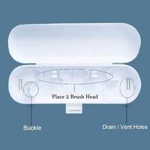 便携式牙刷盒旅行盒适用于口腔电动牙刷手柄收纳盒创意首字母图案通用电动牙刷收纳盒保护套返校旅行配件