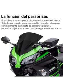 Black Motorcycle Windshield Rain Protection - Black - View 7