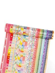 27 rotoli di set di nastri washi colorati in scatola per accessori per studenti, forniture per arti e mestieri, nastro decorativo adesivo per brochure, forniture scolastiche, back to school