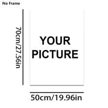 1 Pc, Custom Photo, Polished Plexiglass Wooden Frame,Vibrant Illustrations Of Flowers And Plants,Personalized Canvas Printed Poster Art, Perfect For Families, Couples, Pets' Memories, And A Perfect Gift For Anniversaries