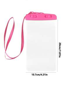 1pc Waterproof Diving Bag, Touch Screen Sealed For Swimming, Photography, Dust-Proof, Shockproof, Rainproof, Floating Gear, Convenient Phone Case. Waterproof Phone Bag With Touch Screen Function And Face Unlock, Suitable For Swimming, Rafting, Transparent Beach Bag Waterproof Phone Case Waterproof Bag