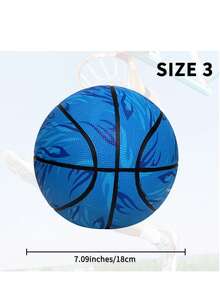 Basketball, Indoor And Outdoor, Match And Training, Entertainment - Size 3, 4, 5, 7 - Blue - View 10