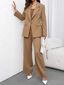 Women Two-Piece Outfits - Beige - View 2