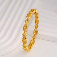 1pc Women's Fashion Open Bangle Bracelet, Luxury Middle Eastern Stylish Jewelry, European & American Beautiful Bride Accessories