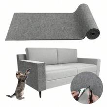 Cat Scratching Mat Self-Adhesive Trimmable Carpet Cat Scratching Post Carpet For Anti-Scratching Sofa Furniture Protection - Light Grey - View 14