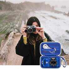 Elonbo Carrying PIXPRO WPZ2 Rugged Waterproof Digital Camera, Shockproof WiFi 4K Video Digital Camera Storage Cover Bag, Mesh Pocket Fits Battery Card. Black - 藍色 - 查看 7