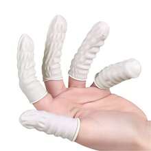 6Set (100pcs/Set)Disposable Rubber Latex Finger Cots ESD Fingertips Gloves For Repairs - White - View 4