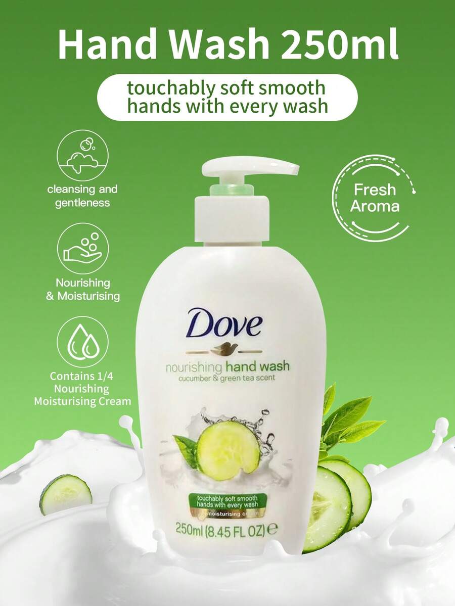Dove 1 瓶 250ml 小黃瓜與綠茶清爽溫和潔淨保濕日常洗手液 - 黃瓜&綠茶250ml - 查看 1
