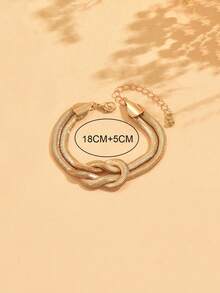 1 buah Gelang Rantai Logam Tebal Minimalis Serbaguna dengan Desain Ular, Perhiasan Fashion Gelang Rantai Cocok untuk Pakaian Sehari-hari dan Pesta Wanita - MultiWarna - View 7