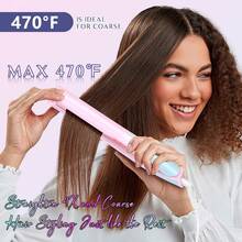 Hair Straightener Colorful Light, 470°F Flat Iron, 2 In 1 Professional Salon Ceramic Straightening And Curling Iron Smooth Tech 30s Fast Heat Dual Voltage For Travel - Xem 6