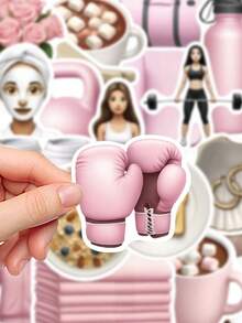 50pcs GYM Girl Stickers Tablet Fun Decorative Decals