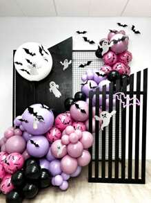21pcs Halloween Scary Ghost Self-Adhesive Stickers Decor, Holiday Party Hanging Ornaments, Room Home Decoration, Wall Stickers, Window Stickers, Family Gathering, Indoor Outdoor Ghost Stickers
