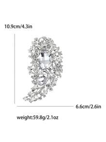 Spilla a forma di fiore in cristallo per donna, spille con strass, per borsa, maglione, cappotto, cappello, scarpe, abito, tailleur