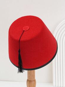 1 chiếc mũ Fez đồ chơi màu trơn của Mỹ dành cho nam, quà tặng độc đáo và thú vị, mũ Thổ Nhĩ Kỳ thích hợp cho lễ hội, tiệc tùng và đội hàng ngày - màu đặc - Xem 4