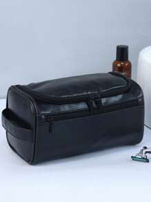 1 Unisex Hanging Travel Organization Bag, This Lightweight And Compact Men's Toiletry Bag With A Sturdy Handle Makes It Easy To Carry And Fits Perfectly In Your Suitcase Or Backpack. Large And Durable Shaving Bag With Plenty Of Capacity - For Personal Care And Hygiene Essentials