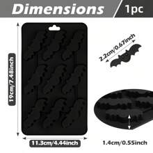 Silicone Chocolate Mold Set For Halloween Candy And Chocolate Making, Includes Bat, Pumpkin And Witch Hat 3D Silicone Molds, Easy To Clean And Remove, Baking Supplies For Candy, Jelly, Mold Only