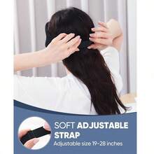 Sleep Mask For Side Sleeper, Complete Light Blocking 3D Sleeping Eye Mask, Soft Breathable Eye Cover For Women Men, Relaxing Zero Pressure Night Blindfold - màu đen - Xem 8