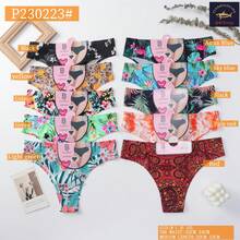 PLERRE&SHARK Juego de 12 tangas tipo bikini para mujer, con acabado brillante y sedoso, diseño sexy y cómodo(Un paquete de 12 incluye tamaños L, XL y XXL.) - Multicolor - Ver 1