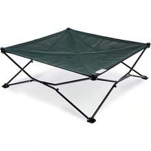 Coolaroo On-The-Go Elevated Dog Bed - Foldable Pop-Up Travel Dog Bed With Breathable, Moisture-Resistant Fabric, Carry Bag Included, Lightweight & Portable, Emerald Green, Standard - 布倫瑞克格林 - 查看 8