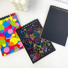 3pcs Rainbow Scratch Art Paper, Kids Craft Set Suitable For Teens Christmas Gift, Teen Arts & Crafts And DIY Scratch Off Painting