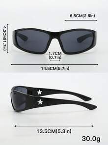 1副男士骑行运动时尚镂空五角星嘻哈时尚眼镜 - 彩色 - 查看 5