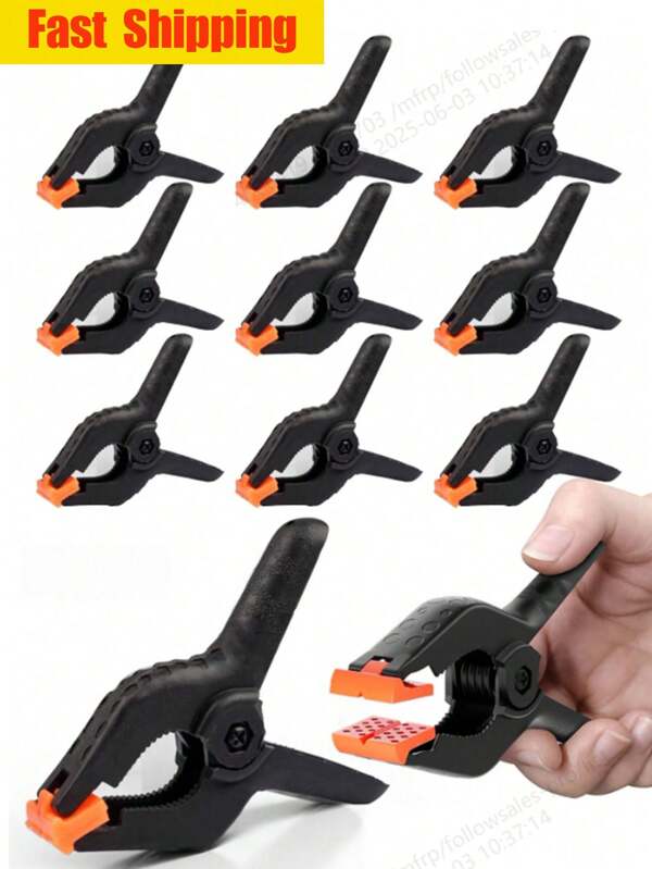 4 Zoll professioneller kleiner Federclip aus Kunststoff, robuste Vorrichtung zum Basteln, starke Klemme für Requisiten, Klemme aus Kunststoff Typ A, Klemme für Hintergrundstoffe mit schneller Befestigung