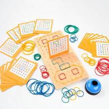 Trò chơi tương tác Battle Nail Board, Đồ họa hình học sáng tạo, Trò chơi ghép hình cho trẻ em, Đào tạo tư duy giáo dục sớm về không gian, Đồ chơi mẫu giáo tương tác giữa cha mẹ và con cái - Nhiều màu - Xem 2
