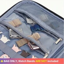 1 Peça Bolsa de Armazenamento para Pulseira de , Caixa Organizadora de Pulseira para Pulseira Amazfit, Organizador de Acessórios Eletrônicos, Bolsa Organizadora Universal de Cabos para Viagem, Bolsa de Armazenamento Multifuncional, Organizador de Armazenamento para Cabo, Carregador, Telefone, USB, Cartão SD, Unidades de Disco Rígido, Bateria Portátil, Cordas