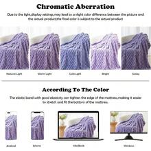 Super Soft King Blanket Pink Premium Silky Flannel Fleece 3D Ribbed Jacquard Lightweight Bed Blanket All Season Use (Pink Ribbed, King(90"X110")) - 薰衣草色 - 查看 6