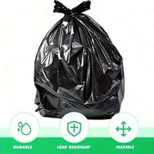 50/100pcs Heavy Duty Trash Bags | Extra Large, Leak-Resistant & Tear-Proof | For Commercial Use In Shopping Malls, Supermarkets, Hospitals & Outdoor Cleanup - For Businesses & Cleaning Services - Ideal For Waste Management & Sanitation - Multicolor - View 9