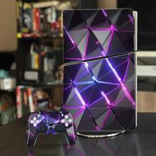 SUPSTICKER 1pc Geometric Pattern Skin Sticker, 2 Designs, Self-Adhesive, Scratch-Resistant, Waterproof, Removable, Suitable For Slim Game Console & Controller, An Ideal Choice For Beautifying, Transforming, Renovating 15.74x10.23inch - Multicolor - View 11