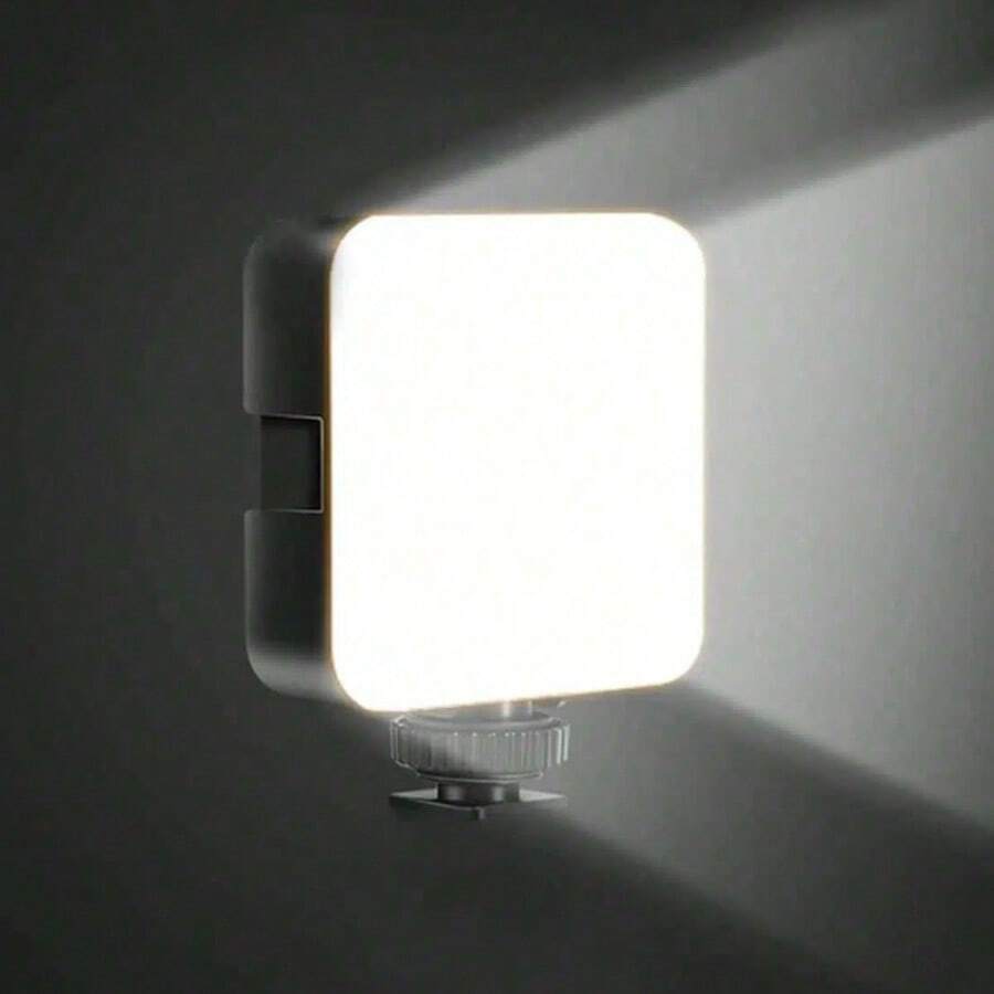 1 pieza Luz de video de bolsillo con pinza, luz de conferencia portátil para computadora, luz de relleno para fotografía de teléfono, funciona con 3 baterías AAA (incluidas), adecuado para teléfono, cámara, portátil, iluminación multifuncional