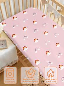 Cute Rainbow & Cloud Kids Fitted Sheet 1PC, 110G Thick for Sale