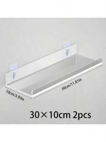 Clear Acrylic Shelves, 2 Packs Wall Mounted Floating Shelves, Bathroom Wall Mounted Shelves, Invisible Clear Bathroom Shelves, Home Decor Bookshelf