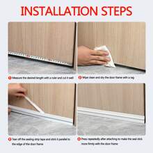 35mm X 1m Heavy Duty PVC Door Bottom Draft Excluder - Windproof Weather Stripping Seal Strip For Doors & Windows, Gap Blocker Tape