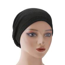 Sleek Design, Breathable Mesh Black Undercap For Women - Elastic, Lightweight & Portable | Fashionable Polyester Hair Cap