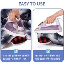 Bộ 2 cuộn đường may Ham của thợ may Bộ dụng cụ may vá Ham chăm sóc quần áo Seam Roll Dụng cụ may chuyên nghiệp để ủi - Đỏ - Xem 6